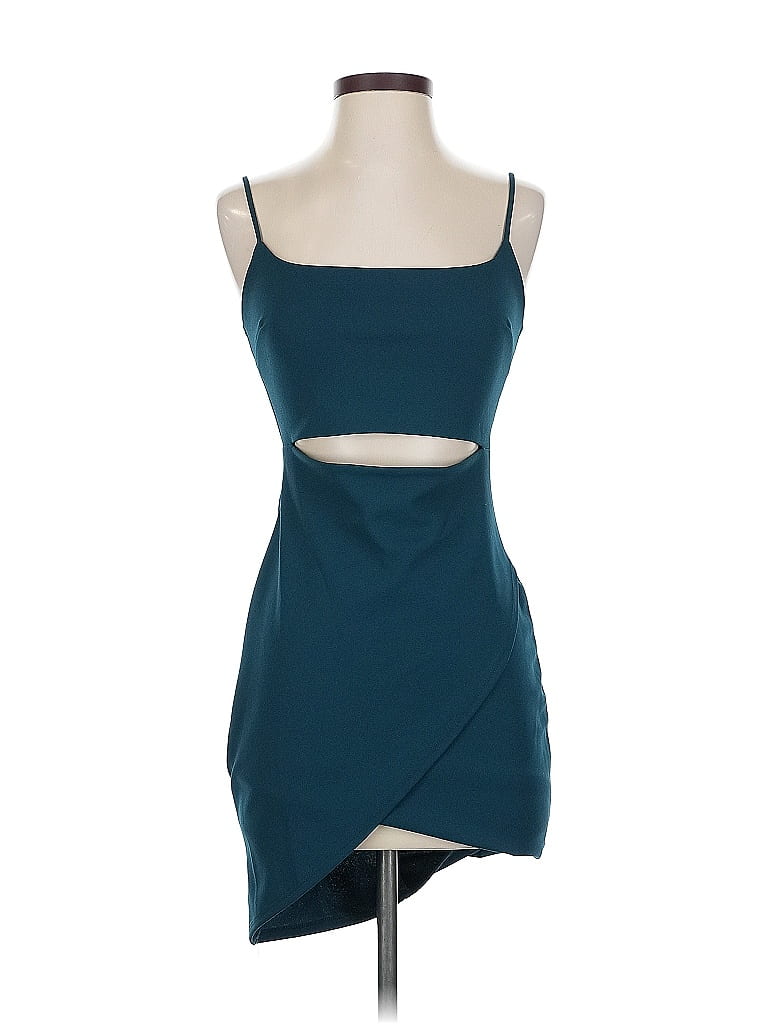 Robe De Cocktail Lulus Turquoise Taille 36 – Élégante, Longue, Bretelles, Dos Nu