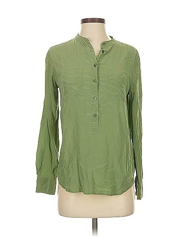 Equipment Long Sleeve Silk Top (view 1)