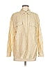 Future Collective Ivory Long Sleeve Button-Down Shirt Size M - photo 1