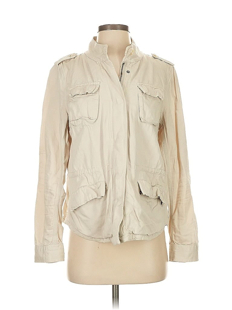 Pre-owned Ann Taylor Loft Jacket In White