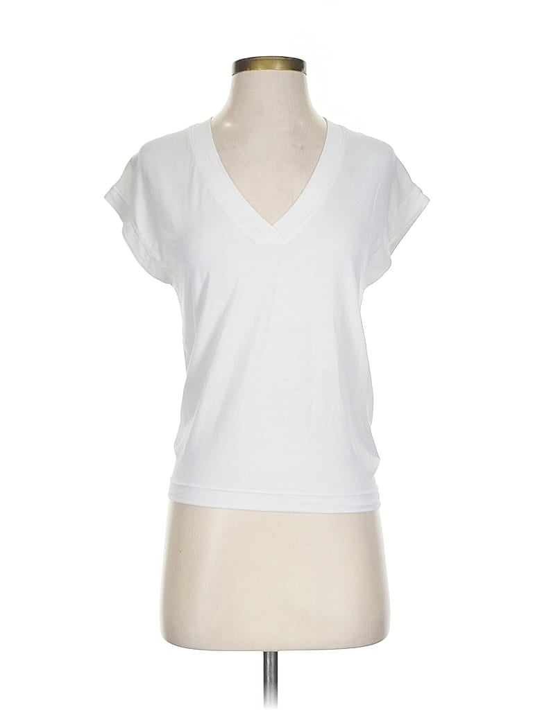 Pre-owned Athleta Short Sleeve T-shirt In White