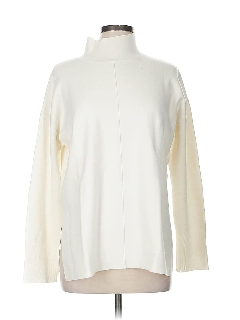Pre-owned Banana Republic Turtleneck Sweater In White