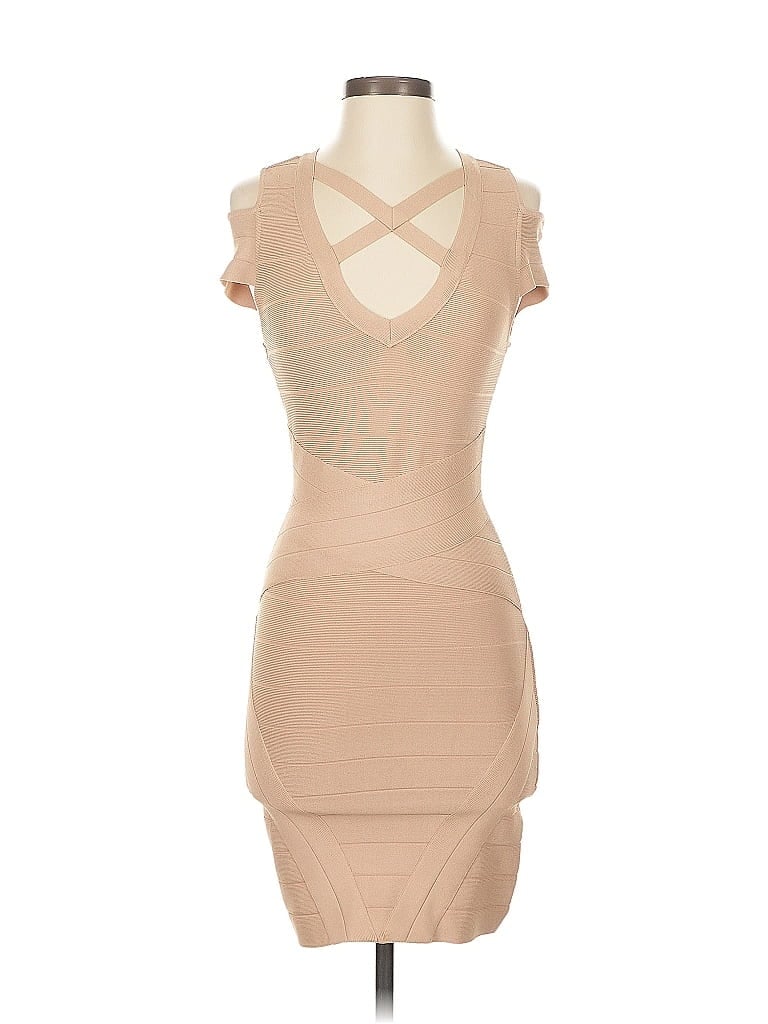 Pre-owned Bebe Cocktail Dress In Brown