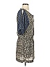 Ecote 100% Polyester Print Gray Casual Dress Size S - photo 3