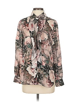 Haute Hippie Long Sleeve Silk Top