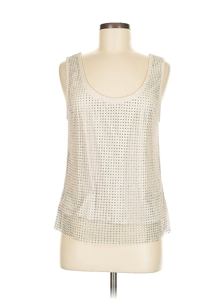 Sunday in Brooklyn 100% Polyester Ivory Sleeveless Top Size M - photo 1