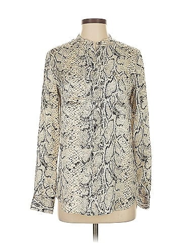 Equipment Long Sleeve Silk Top (view 1)