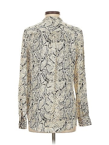 Equipment Long Sleeve Silk Top (view 2)