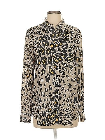 Equipment Long Sleeve Silk Top (view 1)