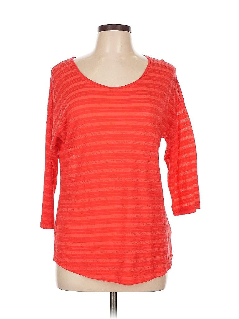 Pre-owned Jones New York Sport 3/4 Sleeve T-shirt In Red