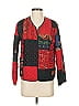 Chico's Design 100% Silk Graphic Red Jacket Size Sm (0) - photo 1
