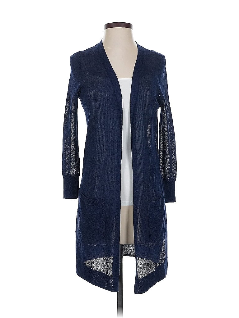 Pre-owned Halogen Cardigan Sweater In Blue