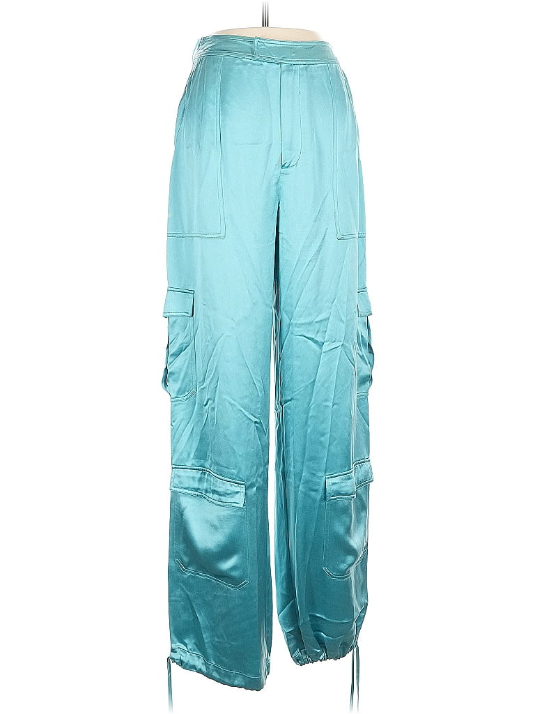 Nicholas Color Block Teal Cargo Pants Size 6 - photo 1