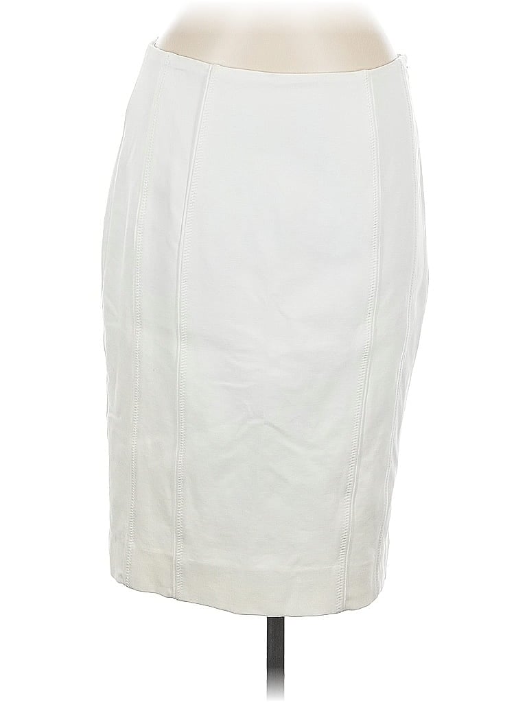 Pre-owned White House Black Market Formal Skirt In White