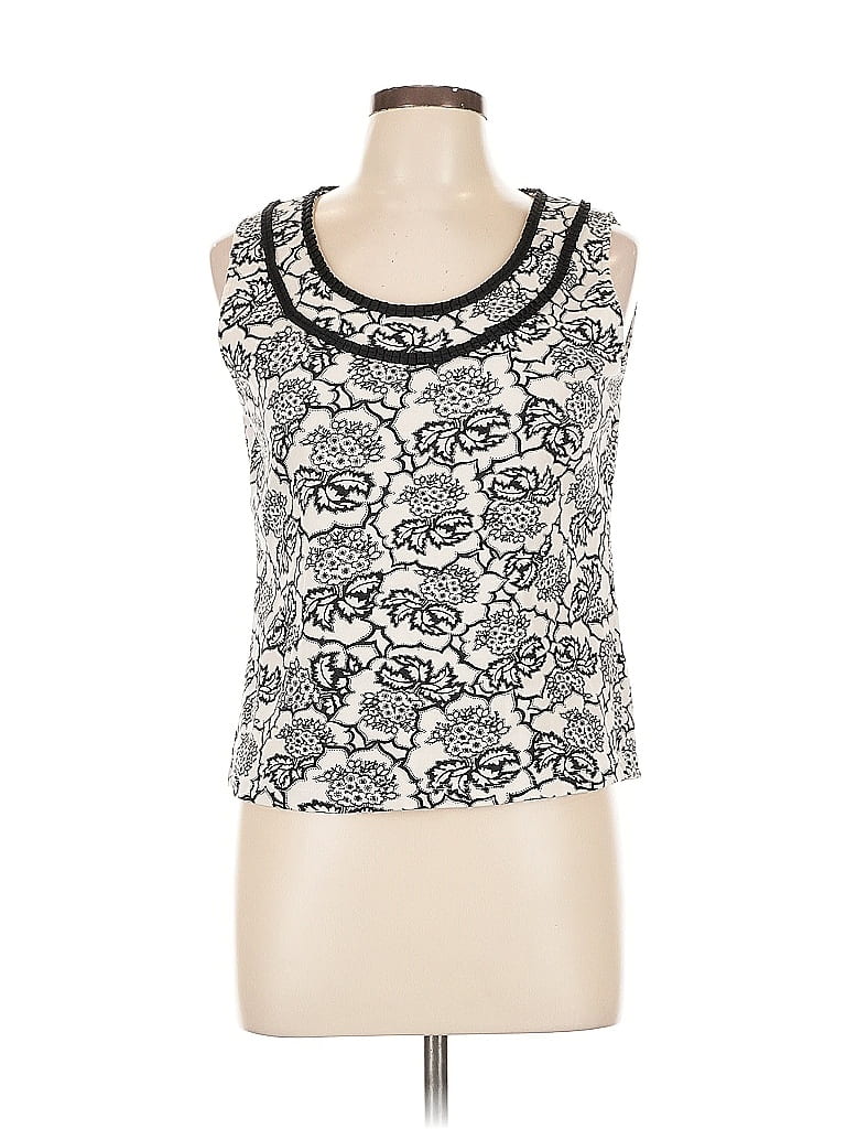 Click to view more detailed imagery on our partner's website Pre-owned Rafaella Sleeveless Top Ivory Scoop Neck Tops In White