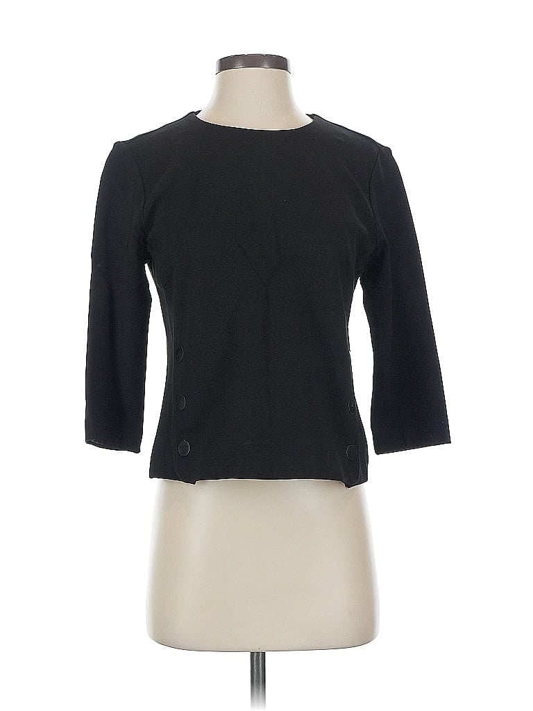Pre-owned Cabi 3/4 Sleeve Top Black Boatneck Tops