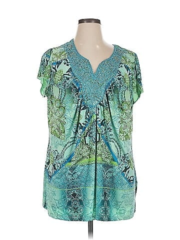 Roz & Ali Short Sleeve Blouse (view 1)