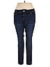 Soho JEANS NEW YORK & COMPANY Solid Blue Jeans Size 16 - photo 1