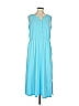 Lands' End Solid Blue Casual Dress Size M - photo 1