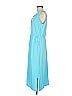 Lands' End Solid Blue Casual Dress Size M - photo 5
