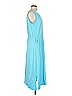 Lands' End Solid Blue Casual Dress Size M - photo 4