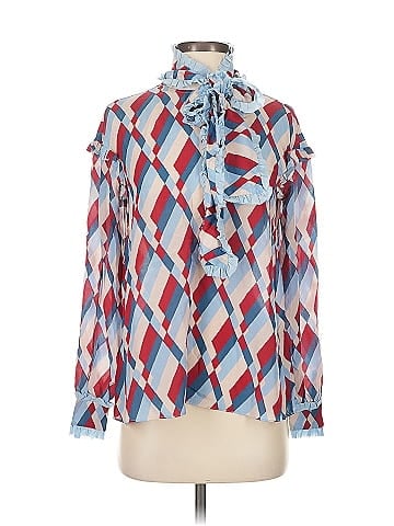 Pinko Long Sleeve Silk Top (view 1)