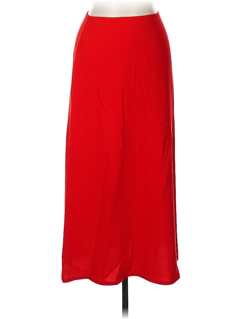 Pre-owned Linda Allard Ellen Tracy Formal Skirt In Red