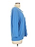 Susan Graver Blue 3/4 Sleeve Top Size L - photo 4