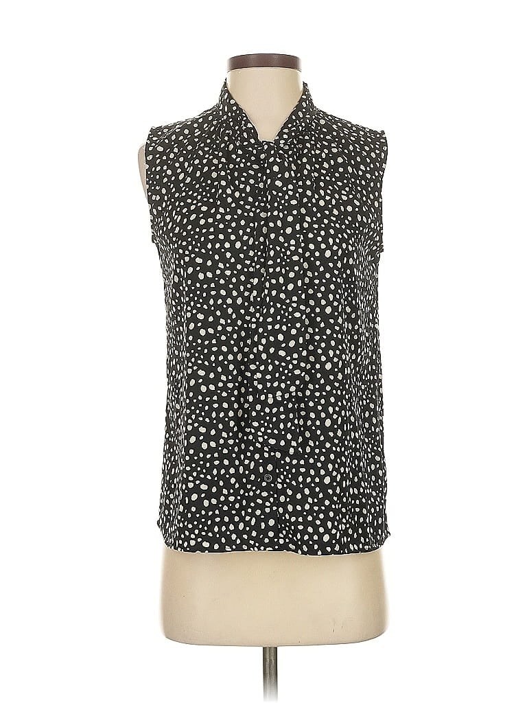 Pre-owned Uniqlo Sleeveless Button Down Shirt In Black