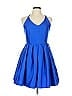 Gracia 100% Polyester Solid Blue Cocktail Dress Size L - photo 1