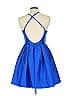 Gracia 100% Polyester Solid Blue Cocktail Dress Size L - photo 2