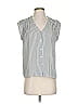 H&M Stripes Gray Sleeveless Button-Down Shirt Size 2 - photo 1