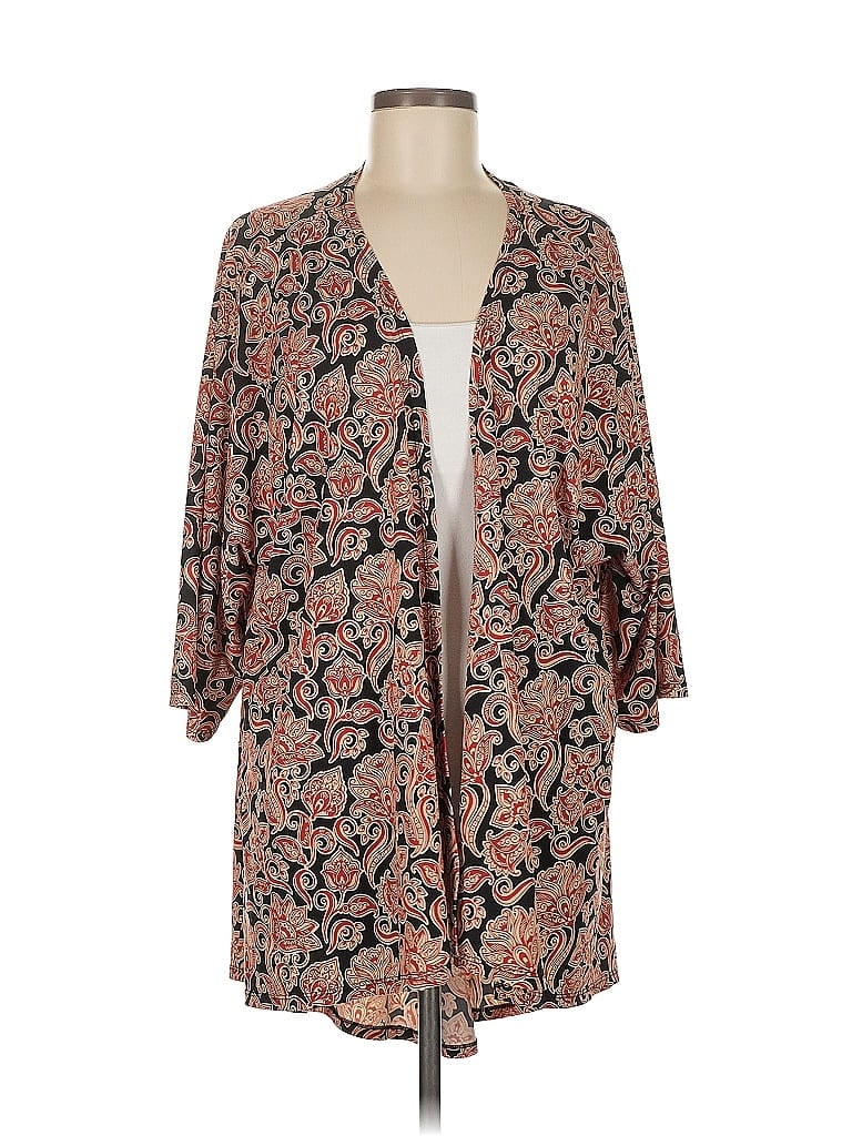 Pre-owned Lularoe Kimono In Brown