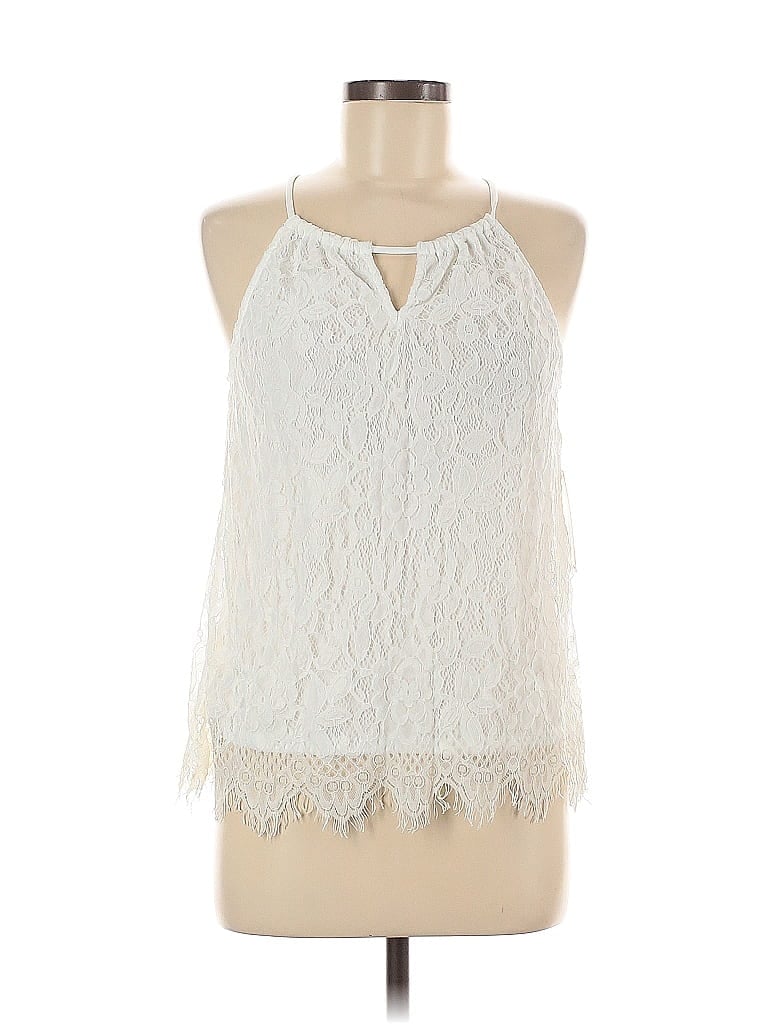 Pre-owned No Boundaries Sleeveless Blouse In White