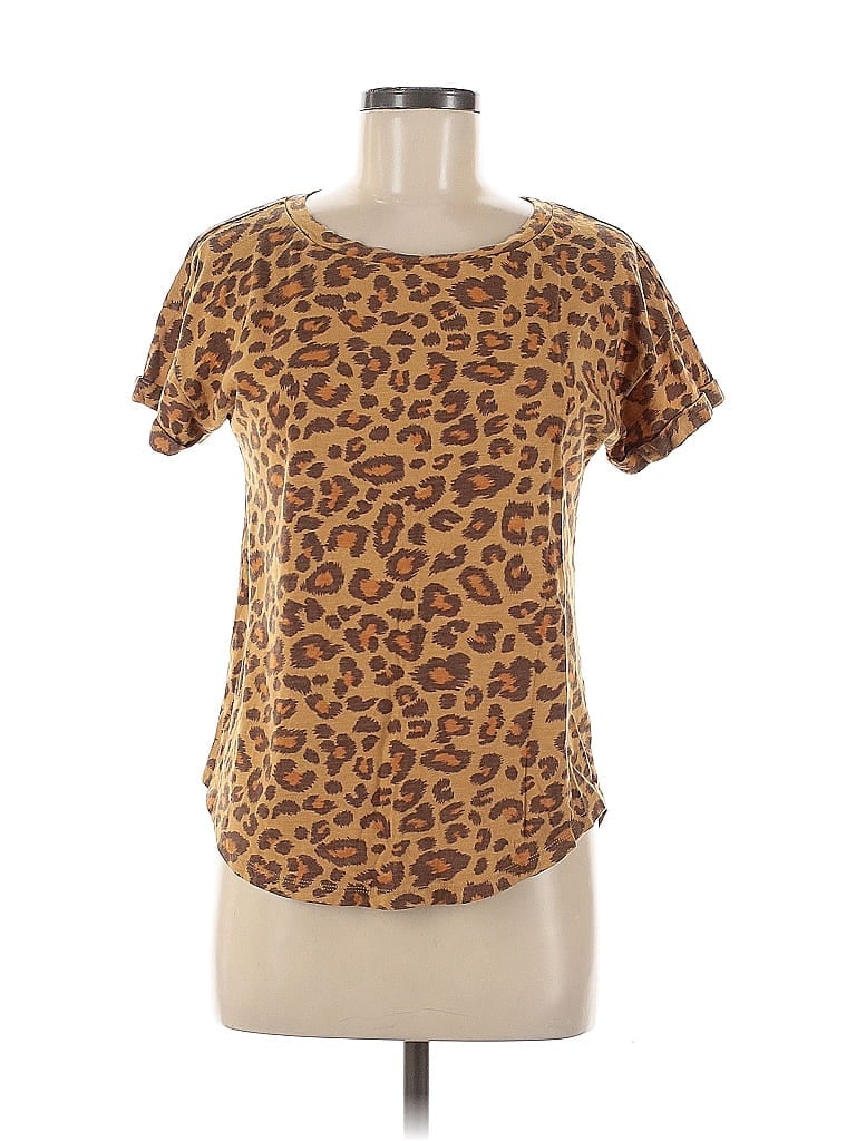 Pre-owned 24/7 Maurices Short Sleeve T-shirt In Brown