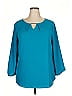 Fortune + Ivy 100% Polyester Teal 3/4 Sleeve Blouse Size XXL - photo 1