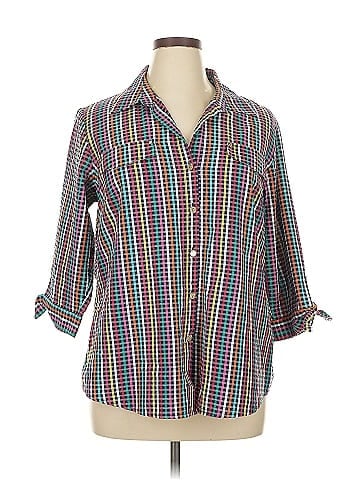 Anne Klein 3/4 Sleeve Button-Down Shirt (view 1)