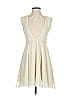 Pins and Needles 100% Polyester Solid Ivory Cocktail Dress Size 4 - photo 1
