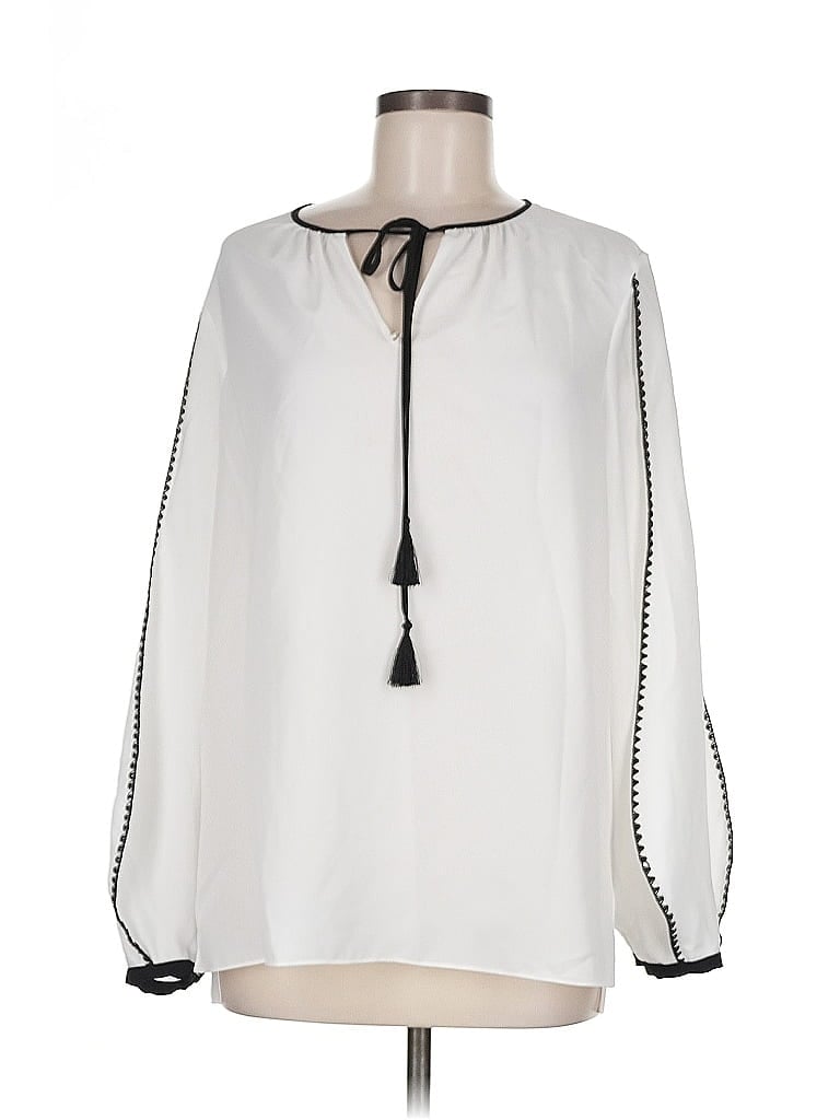 Pre-owned Elie Tahari 3/4 Sleeve Blouse In White