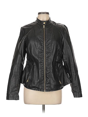 Baccini Faux Leather Jacket (view 1)