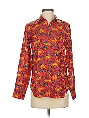 J.Crew Collection Long Sleeve Silk Top