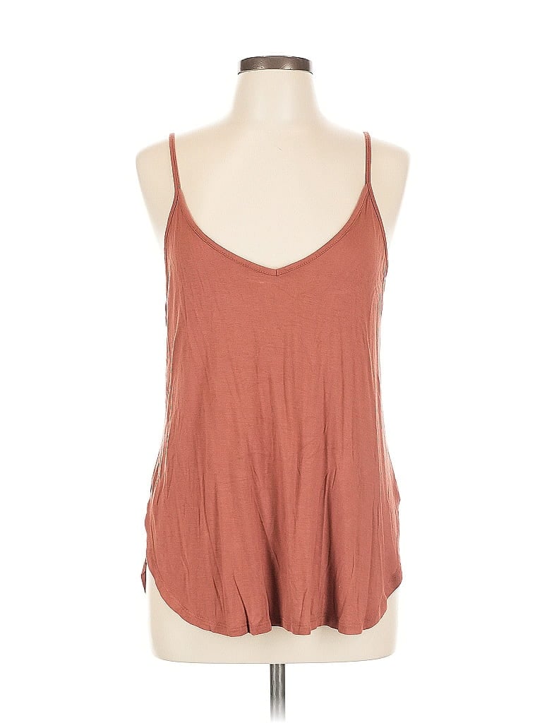 Click to view more detailed imagery on our partner's website Pre-owned Z Supply Tank Top Brown Halter Neckline Tops