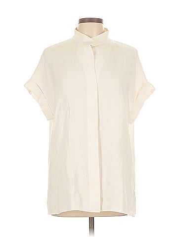 Lafayette 148 New York Short Sleeve Silk Top (view 1)