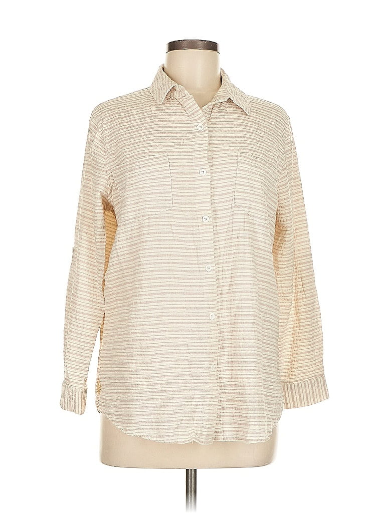 ELLISON Pre-owned Long Sleeve Button Down Shirt In White