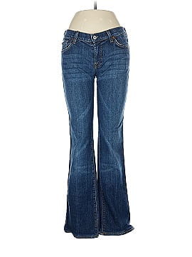 7 For All Mankind 100% Cotton Hearts Blue Jeans Size 29 waist