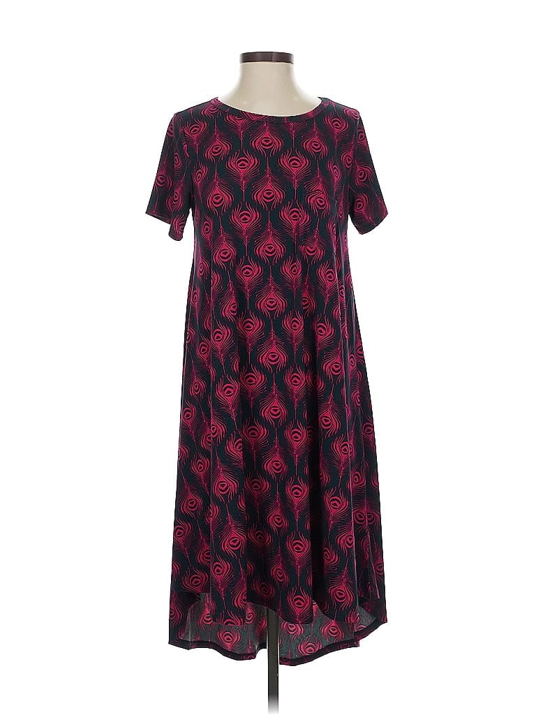 Pre-owned Lularoe Casual Dress In Burgundy