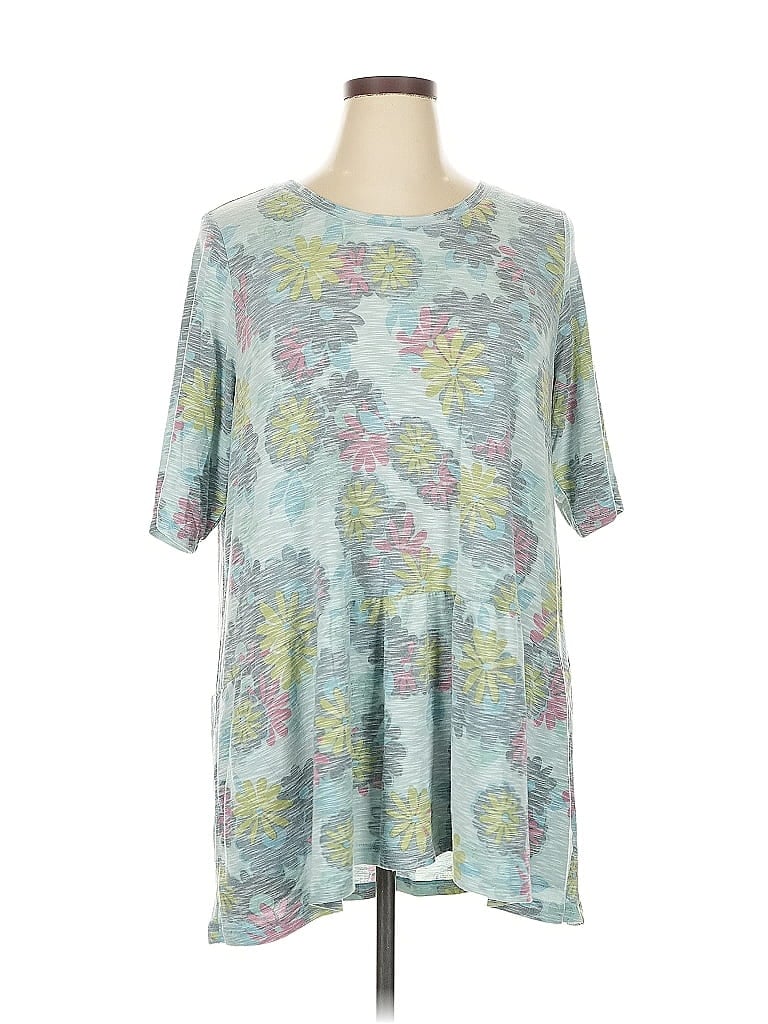 LOGO by Lori Goldstein Gray Casual Dress Size 1X - photo 1