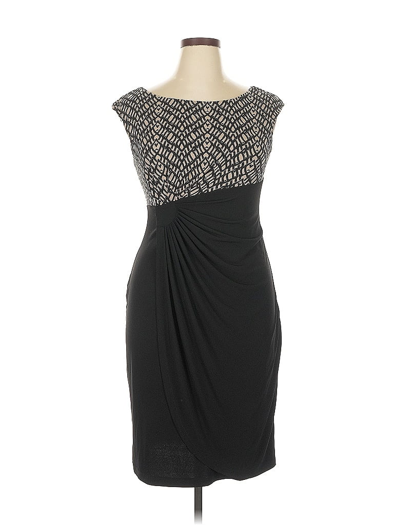 Connected Apparel Black Cocktail Dress Size 14 - photo 1