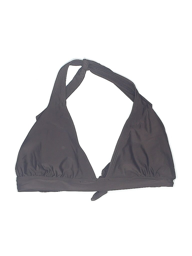 Pre-owned Old Navy Swimsuit Top Gray Solid Pattern Swimwear