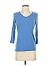 Lord & Taylor Blue 3/4 Sleeve T-Shirt Size S - photo 1